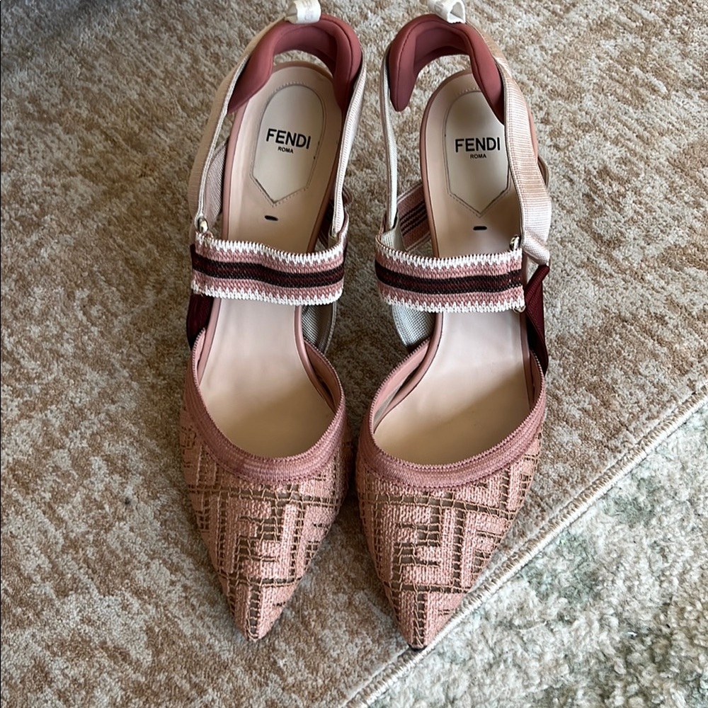 Fendi Colibri Pointed Toe Slingback Pump (Women) - 41 - Picture 6 of 13